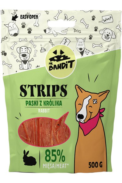 Mr. Bandit ΛΙΧΟΥΔΙΕΣ ΣΚΥΛΟΥ STRIPS, ΚΟΥΝΕΛΙ, 80g