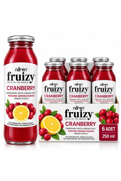 Naren Fruisy Kızılcıklı Limonlu İçecek 250 ml x 6