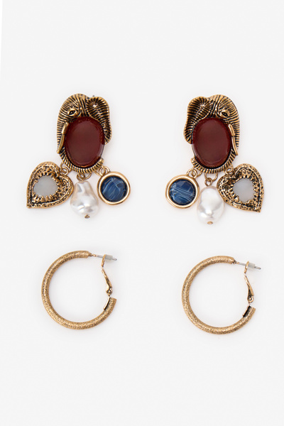 Penti Gold-Colored Denise 4-Piece Earring Set
