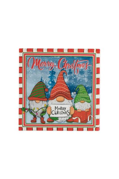 Jumbo Servetele de Masa Party de Craciun Gnome Zapada "Merry Christmas" 33x33...