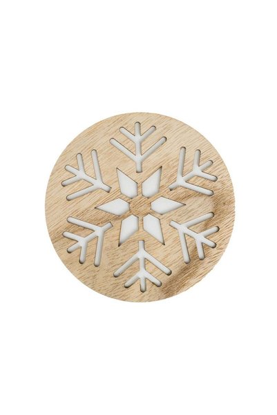 Jumbo Suport Pahare de Craciun cu Model Fulg Decupat Ø10cm