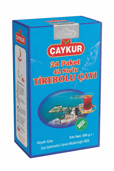 Çaykur شاي دوكمة من تيريبولو رقم 42، 500 جرام. عبوة تحتوي على 24 قطعة.
