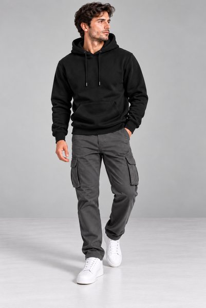 Baran Işık Sümer Işık Unisex 3-Thread Brushed Hooded Sweatshirt, 100% Cotton,...
