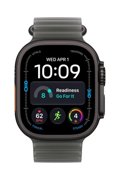 Apple Ceas Watch Ultra 4 GPS + Celular 49mm Carcasă din titan negru cu brățar...