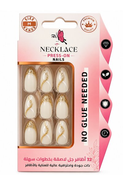Generic Brand أظافر جل لاصقة NECKLACE – 32 ظفر بدون غراء