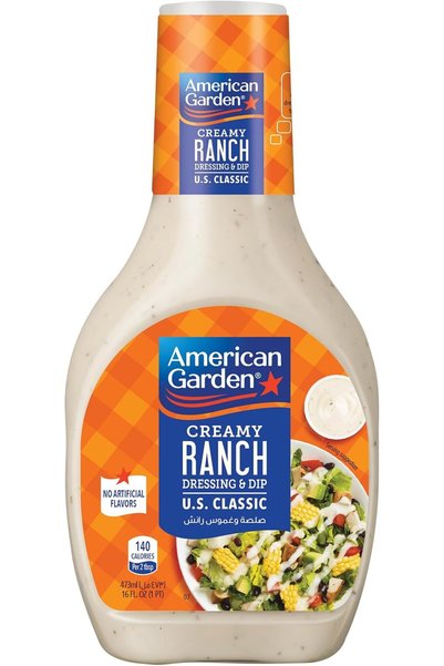 american garden صلصة رانش للتقديم والغمس خالية من الغلوتين 473 مل