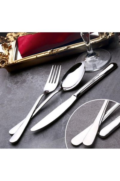 Generic Brand Nida Lug Dinner Fork Set of 6 - High-Quality 18/10 Stainless St...