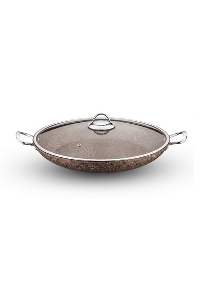 Brioni Stone-Age Terra 38 cm Scratch-Resistant, Non-Stick, Induction-Ready Ch...