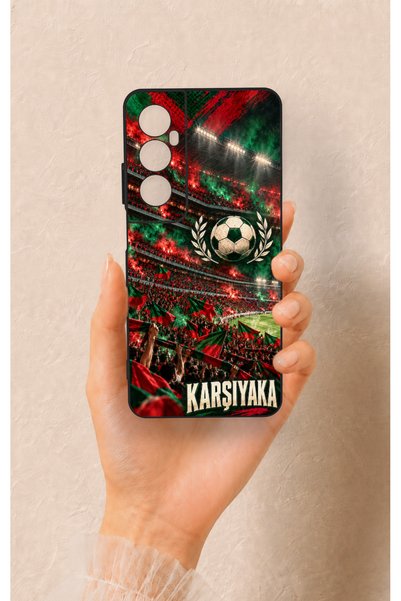 Vip Case Realme C65 Compatible Karşıyaka-Themed Patterned Silicone Case.