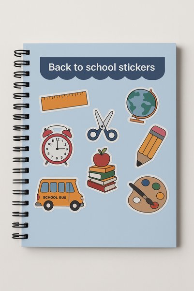 shukran Back to School Stickers |   Blue Color