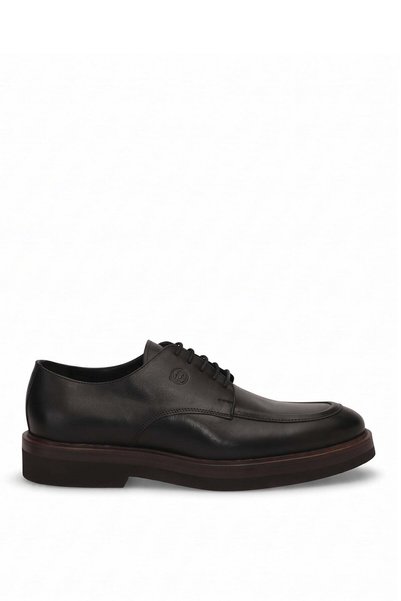MARCOMEN 152-24272 Men's Genuine Leather Casual Shoes, Black.