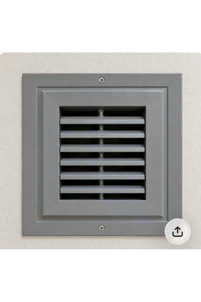 RENUZU Dış Cephe Havalandırma Banyo Doğalgaz Menfezi Dış Çap 15*15 Yuvarlak Boğaz 125 mm
