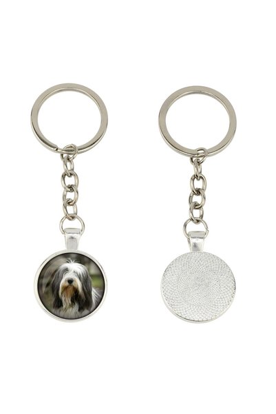 Art - Dog Breloc foto Art-Dog Bearded Collie în cutie cadou — Metal argintiu ...