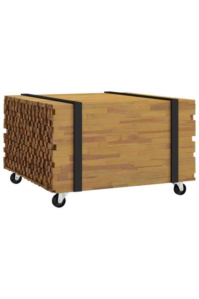 vidaxl Masă de cafea Maro 60 x 60 x 38 cm Lemn solid de tec