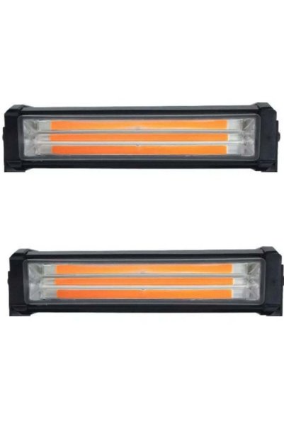 FOXMAG24 Комплект от 2 жълти предупредителни светлини, 3 LED, 12-24V, 36W, 9 ...