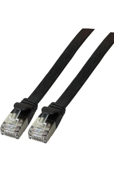 EFB Επίπεδο καλώδιο δικτύου Ethernet U/UTP Cat.6a 0,5m Μαύρο Κωδικός: K8107SW...