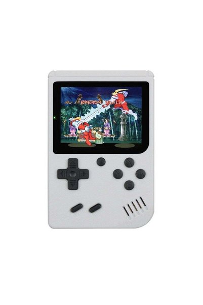 FOXMAG24 Mini consolă de jocuri portabilă, 3'', 400 de jocuri, albă
