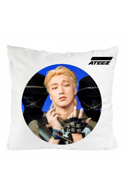 LITTLE DARKS ART Perna personalizata ateez san trupa kpop, Poliester, Alb, 40...