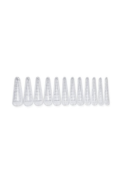 NAIL Set de 2 vârfuri pentru capace rapide, formă de balerină/migdală rusă, 1...