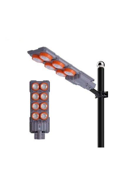 FOXMAG24 Lampă stradală solară cu LED, 600 W, braț metalic, control automat, ...