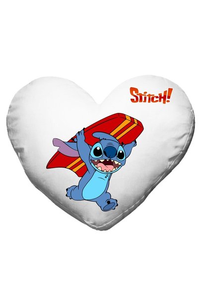 LITTLE DARKS ART Perna personalizata disney stitch, Poliester, Albă, inimă