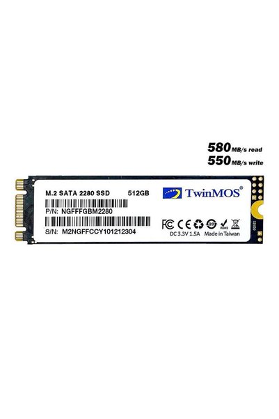 TwinMOS 512 GB M.2 2280 SATA3 580/550 NGFFFGBM2280