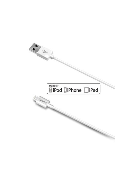 Celly USB-A to Lightning Cable 12W 2M iPhone Charger Cable Lightning to USB C...