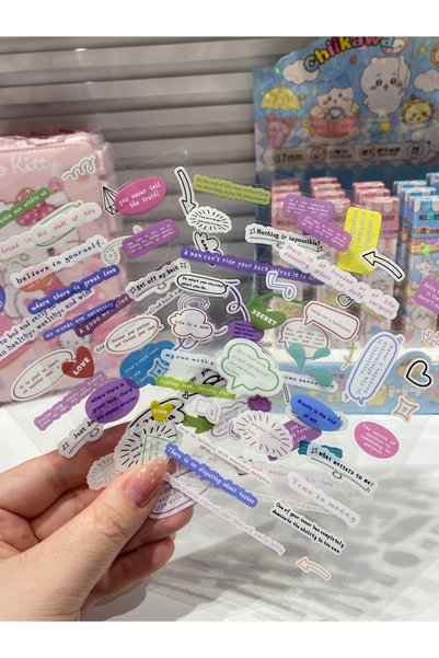 Sakura Konsept Butik مجموعة ملصقات "إنجليش فانتازيا" تتكون من 4 صفحات، مناسبة...