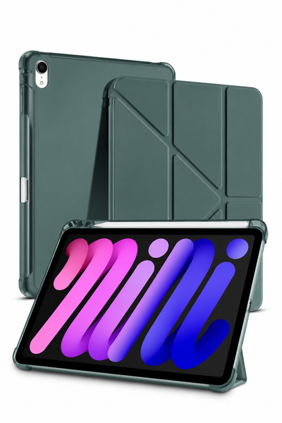Auraks iPad Mini 6 / 7 Uyumlu Modlu Kalem Bölmeli Stand Olabilen Mıknatıslı A...