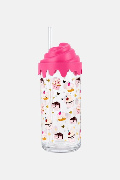 Enchante Accessories Cupcake Lid Sipper Tumblers 591ml, Multicolor