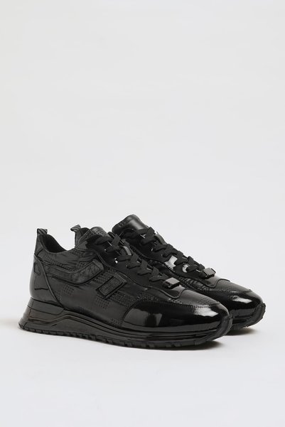 Faruk balkanas Greta Model Genuine Leather Combination Imported Sole Sneakers.