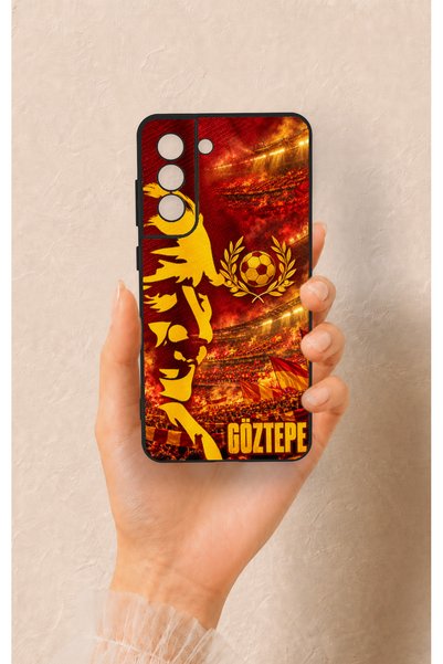 Vip Case Samsung-S21Fe Compatible Göztepe-Themed Patterned Silicone Case.