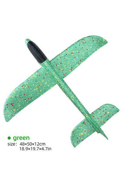Choice 50cm green 33/50CM Big Foam Plane Glider Hand Throw Airplane Light Ine...