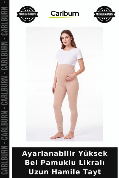 Carlburn Special Series Adjustable High Cotton Lycra Long Maternity Leggings ...