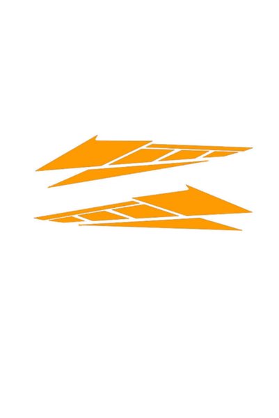Choice Orange 1 Pair Motorcycle Front Fender Anti-Scratch Waterproof Motorbik...