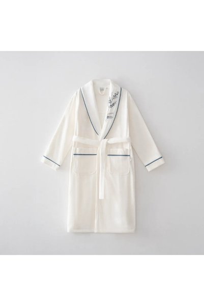 Other Robe Set with Hand Embroidery from Organic Cotton Premium - White - L