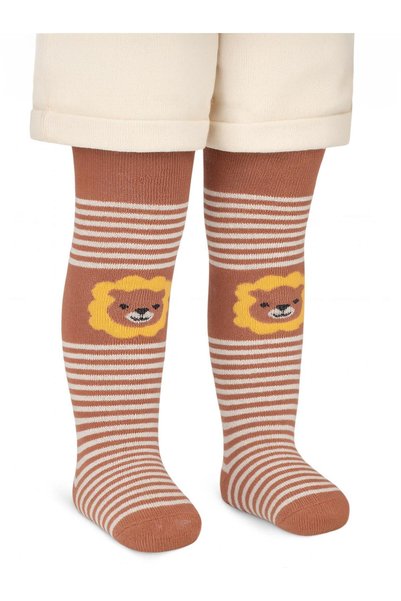 Civil Baby Animal Towel 6 - Baby Boy Tights - Brown
