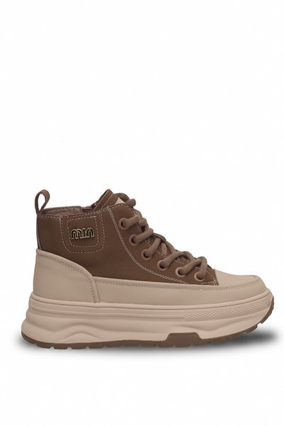 Ayakkabı Fuarı Elit Hml262-1101 Women's Flat Boots, Camel Color.