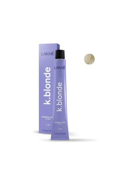 Lakme صبغة شعر كيه بلوند تونر، مُزيل لون الشعر خالٍ من الأمونيا - (شفاف)