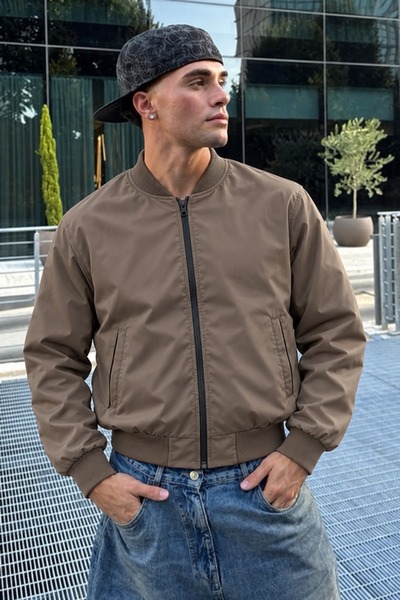 DAMGA JEANS Men's Premium Camel Raincoat with Zipper