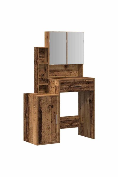 vidaxl Masă de Machiaj Lemn vechi 80 x 35 x 132 cm Lemn compozit