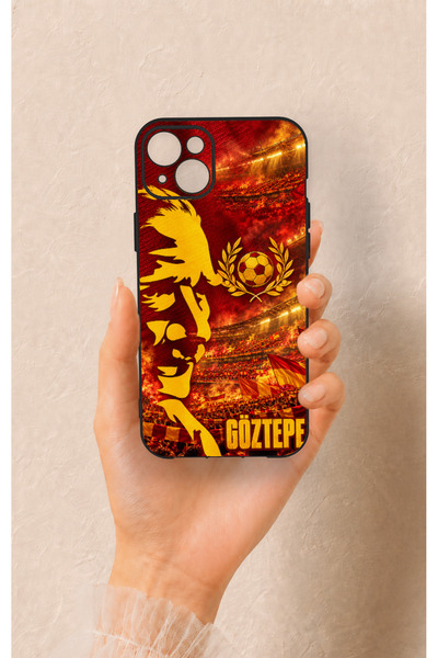 Vip Case iPhone 14 Plus/15 Plus Compatible Silicone Case with a Göztepe-Theme...