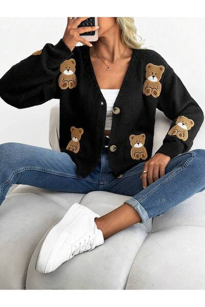 Sheya Cardigan, negru