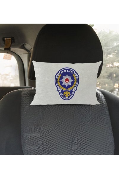 Bk Gift وسادة مقعد السيارة المستطيلة الشكل بتصميم بوليس - 1