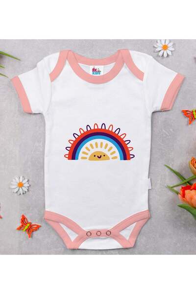 Bk Gift BK Kids Pink Baby Bodysuit with Rainbow Design - 1 (12–18 months)