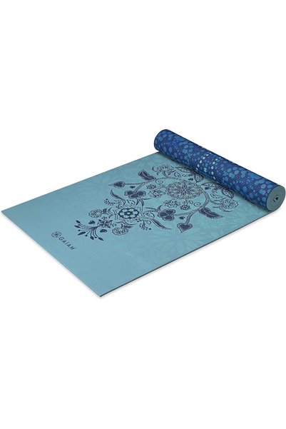 gaiam حصيرة يوغا - حصيرة عالية الجودة بطبقة سميكة 6 مم، يمكن استخدامها على ال...