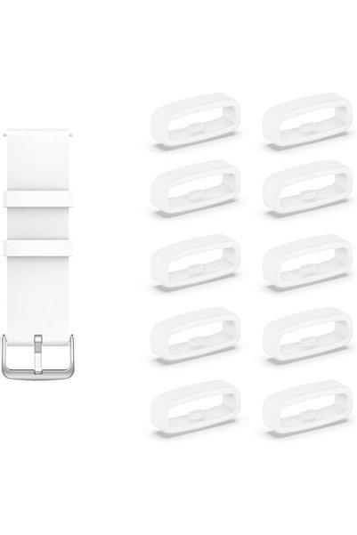 GENERAL Pack of 10 silicone wristbands loops, replacement strap loops, watch ...