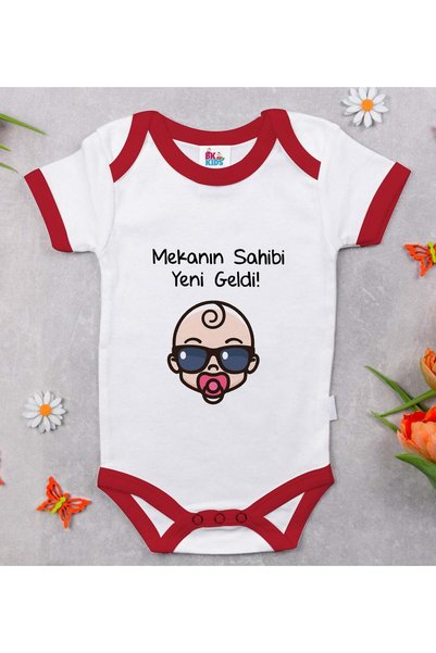 Bk Gift Bk Kids – New Design Red Baby Bodysuit – 1, 12-18 Months.
