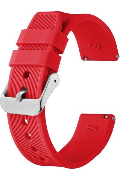 BISONSTRAP Silicone Watch Band 18mm 20mm 22mm 24mm Quick Release Rubber Repla...