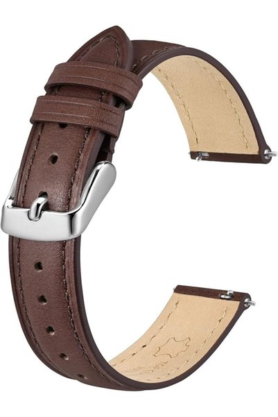 BISONSTRAP حزام ساعة أنيق مصنوع من الجلد، يتميز بآلية فك وتركيب سريع، مناسب ل...
